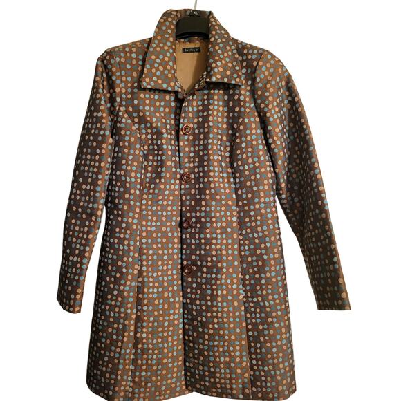 Bentley A | The Connector Coat – Satin Polka Dot Statement Trench - Medium - Picture 4 of 6